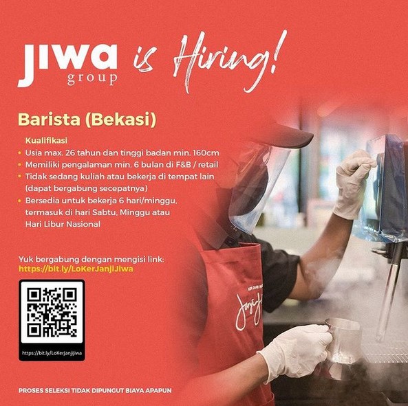 lowongan kerja barista kopi janji jiwa bekasi